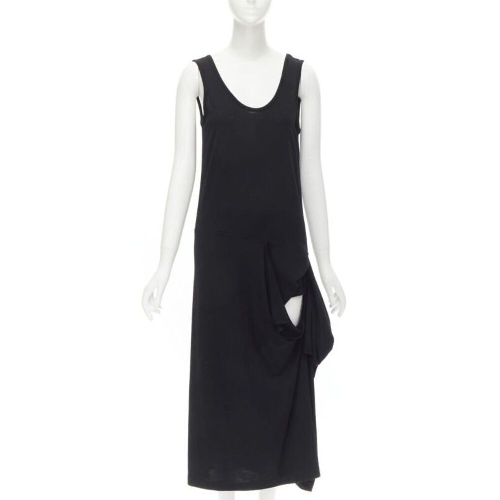 Comme Des Garcons Draped Scoop Neck Dress
